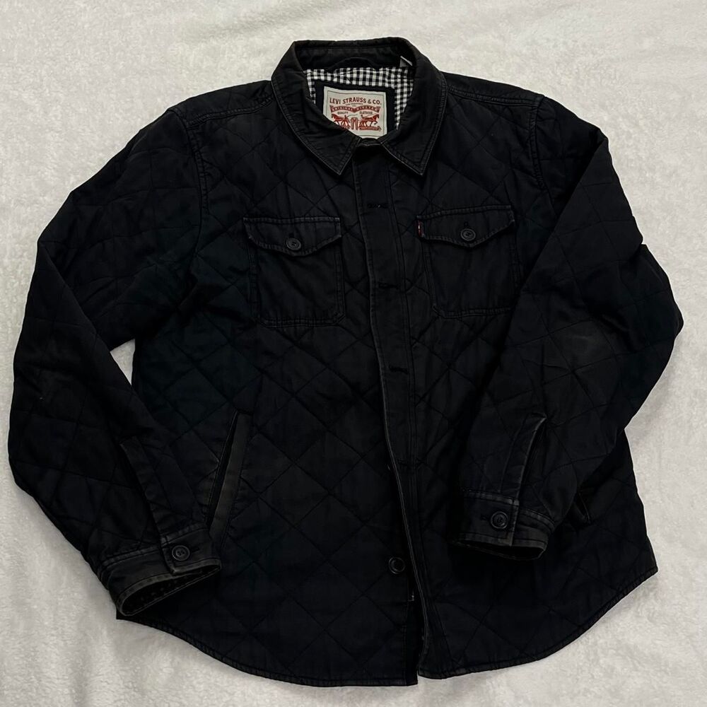 Levi-s Men's Black and Navy Jacket